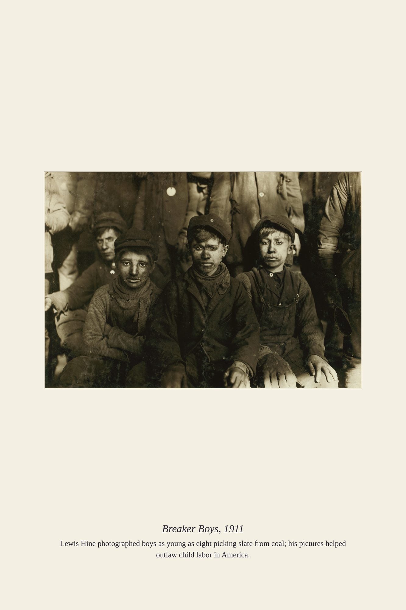 Breaker Boys, 1911 — antique art print