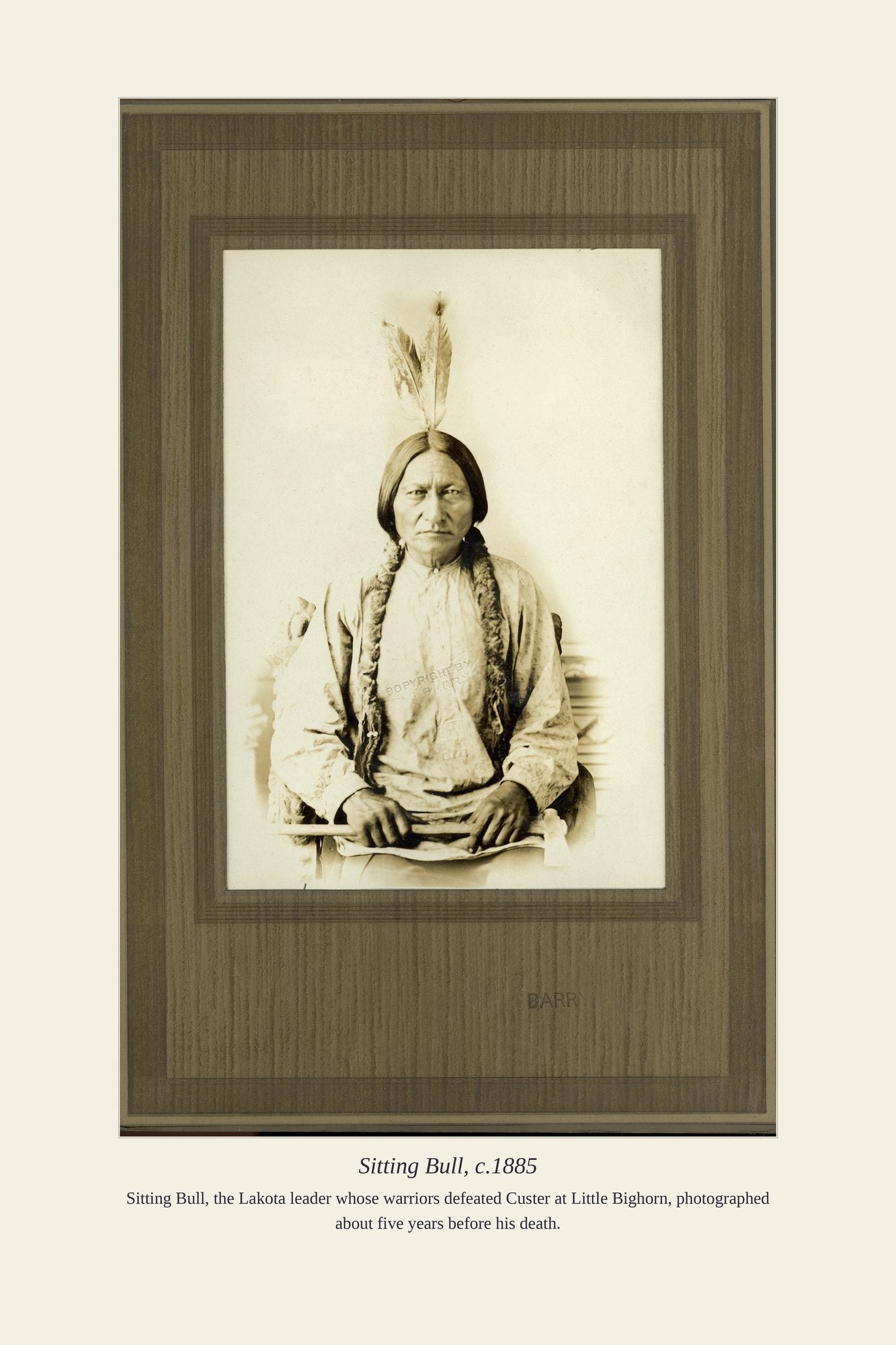 Sitting Bull, c.1885 — antique art print