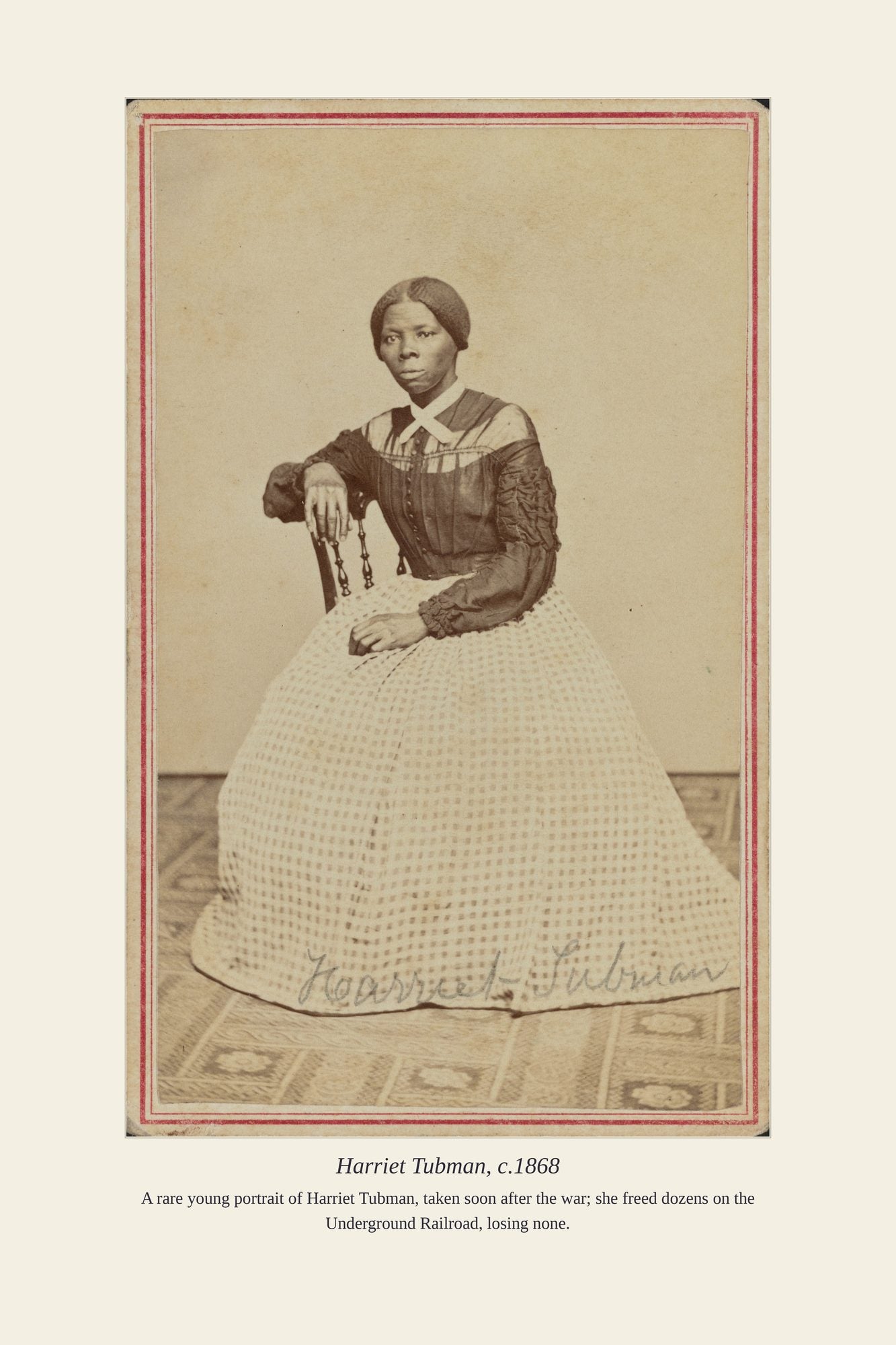 Harriet Tubman, c.1868 — antique art print