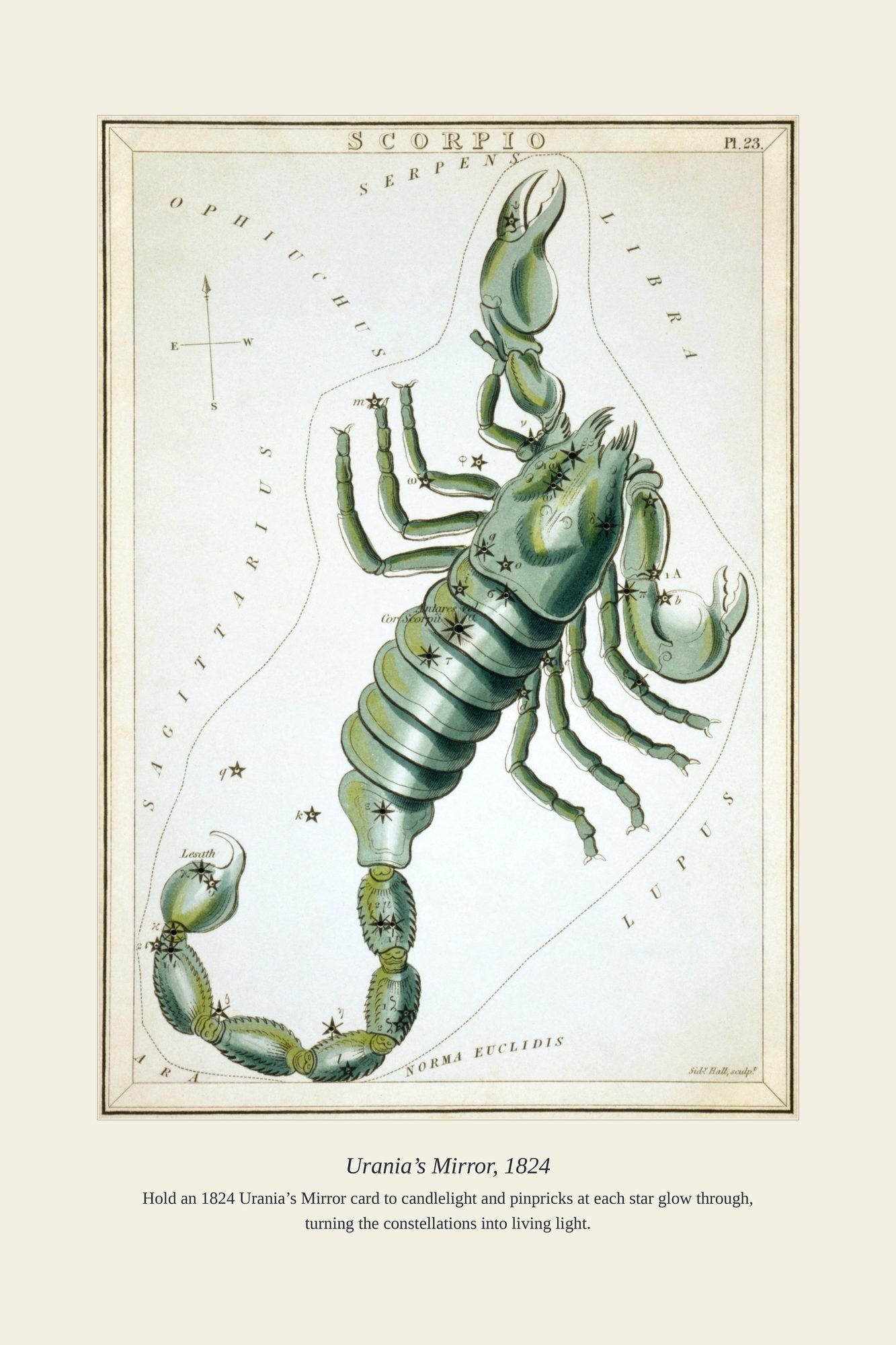 Urania’s Mirror, 1824 — antique art print