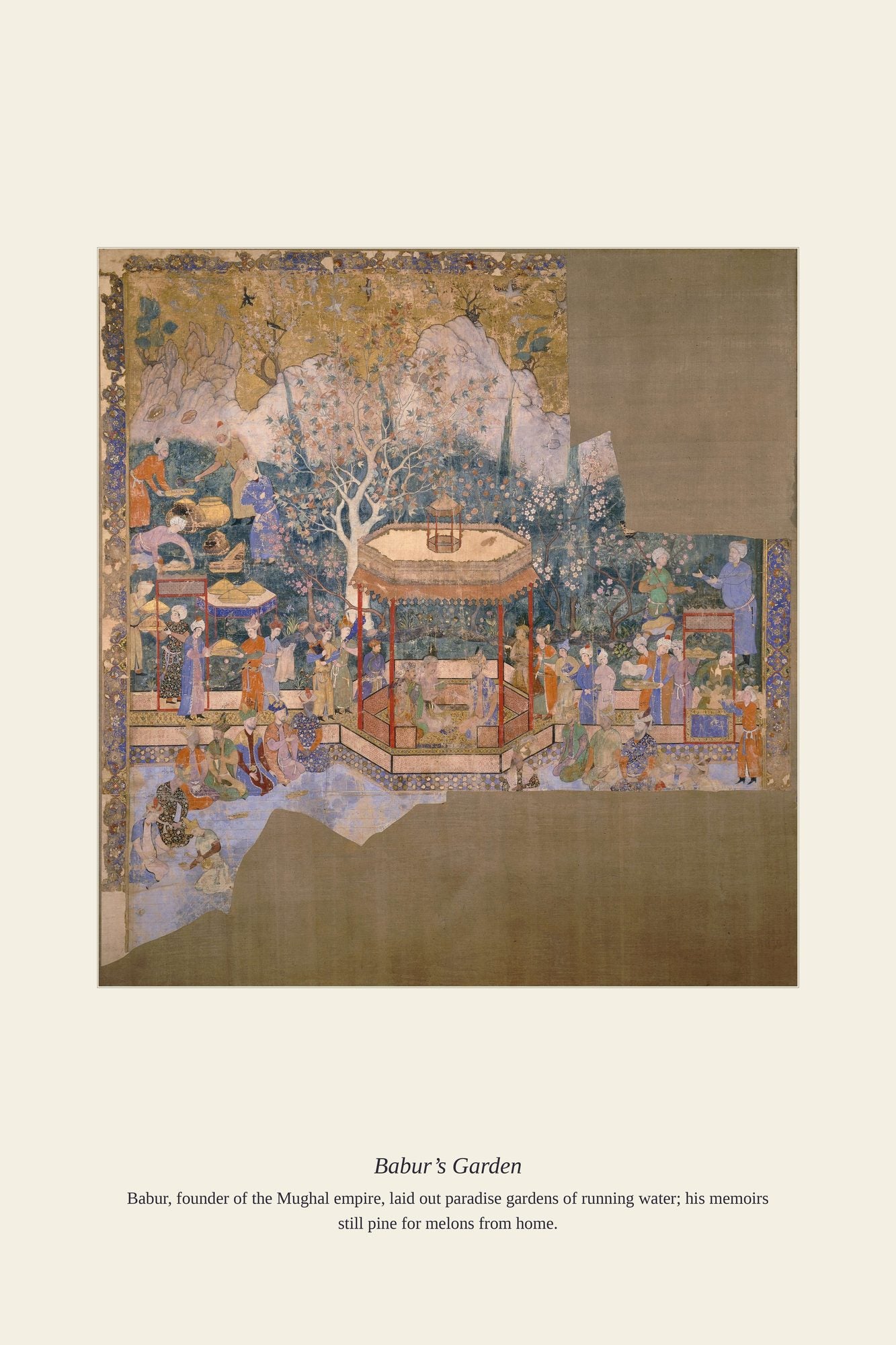 Babur’s Garden — antique art print