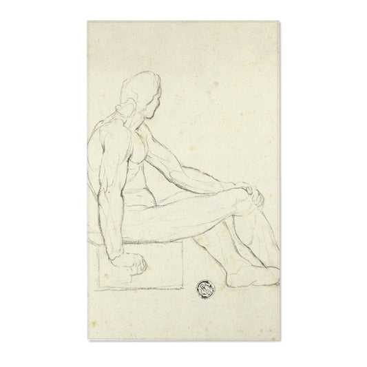 Seated Male Nude (style of David) Area Rug