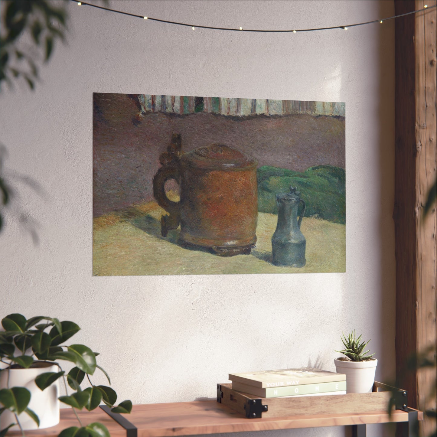 Paul Gauguin - Still Life Wood Tankard and Metal Pitcher | Fine Art Poster