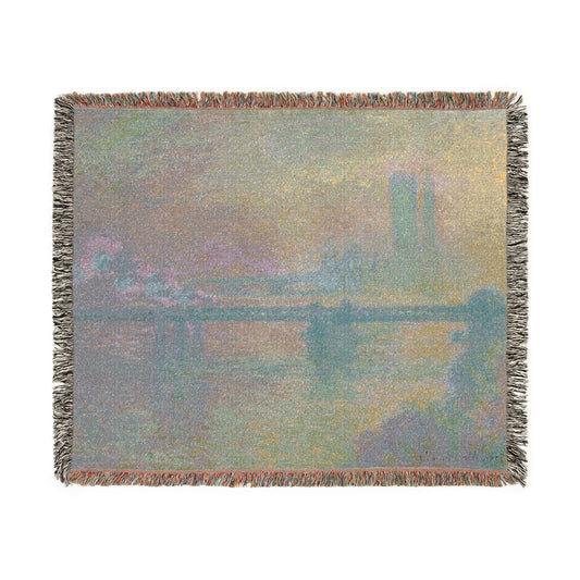 Charing Cross Bridge, London — Monet Tapestry Blanket