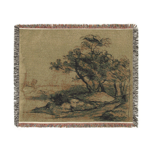 River Bank with Trees — Constable Tapestry Blanket