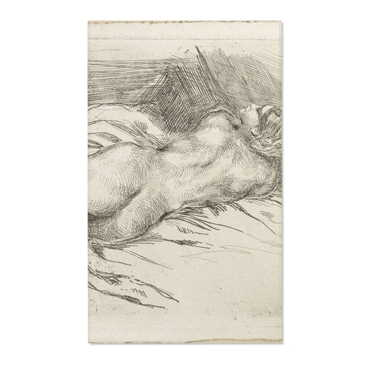 Study of a Woman Seen from the Back — Delacroix Area Rug