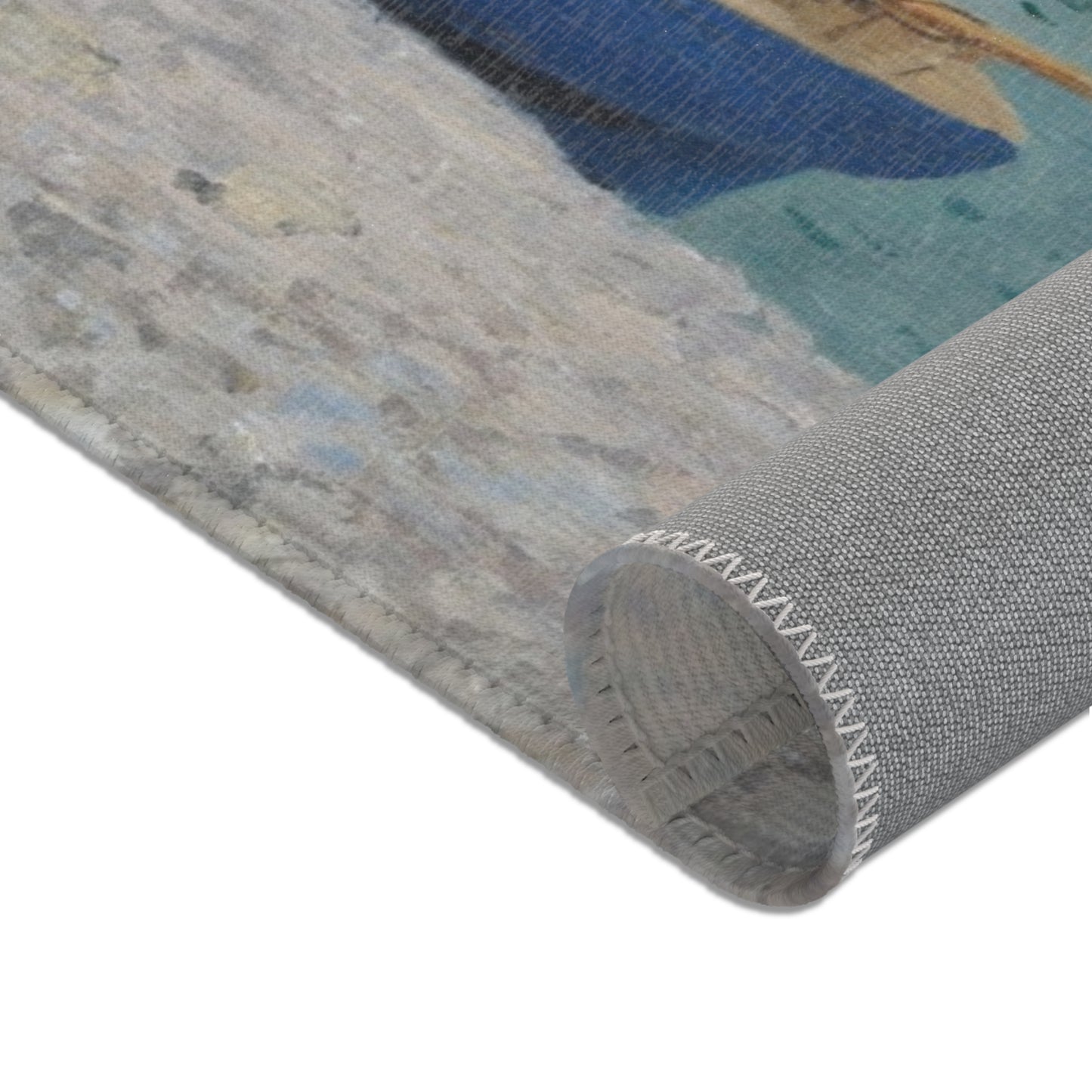 Claude Monet - The Beach at Sainte-Adresse | Area Rug