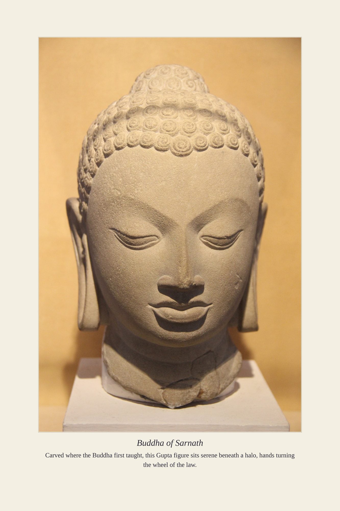 Buddha of Sarnath — antique art print