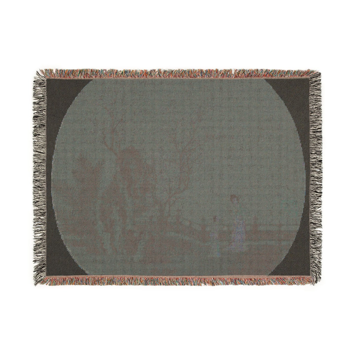 031_woman-with-female-servant-in-a-palace-garden | Woven Tapestry Blanket