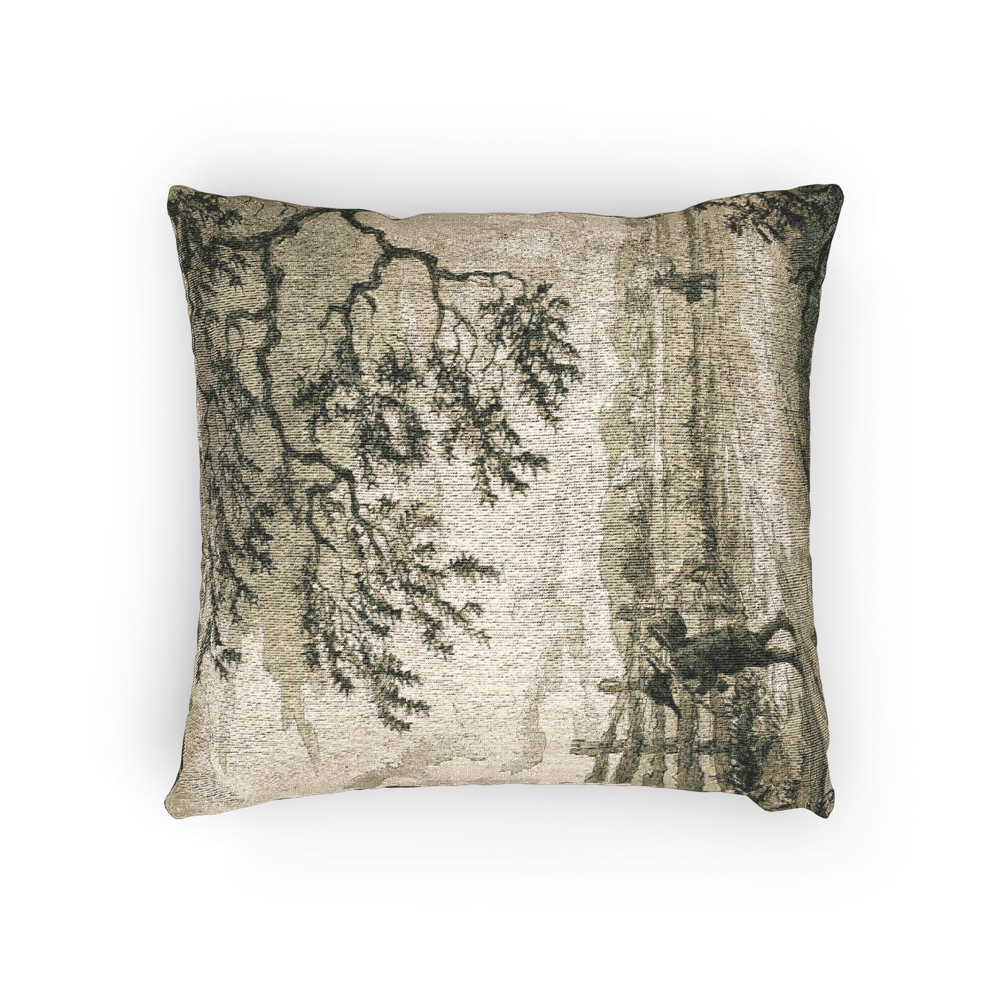 Style of Jacob van Ruisdael - Figures with Baskets on Road | Woven Pillow