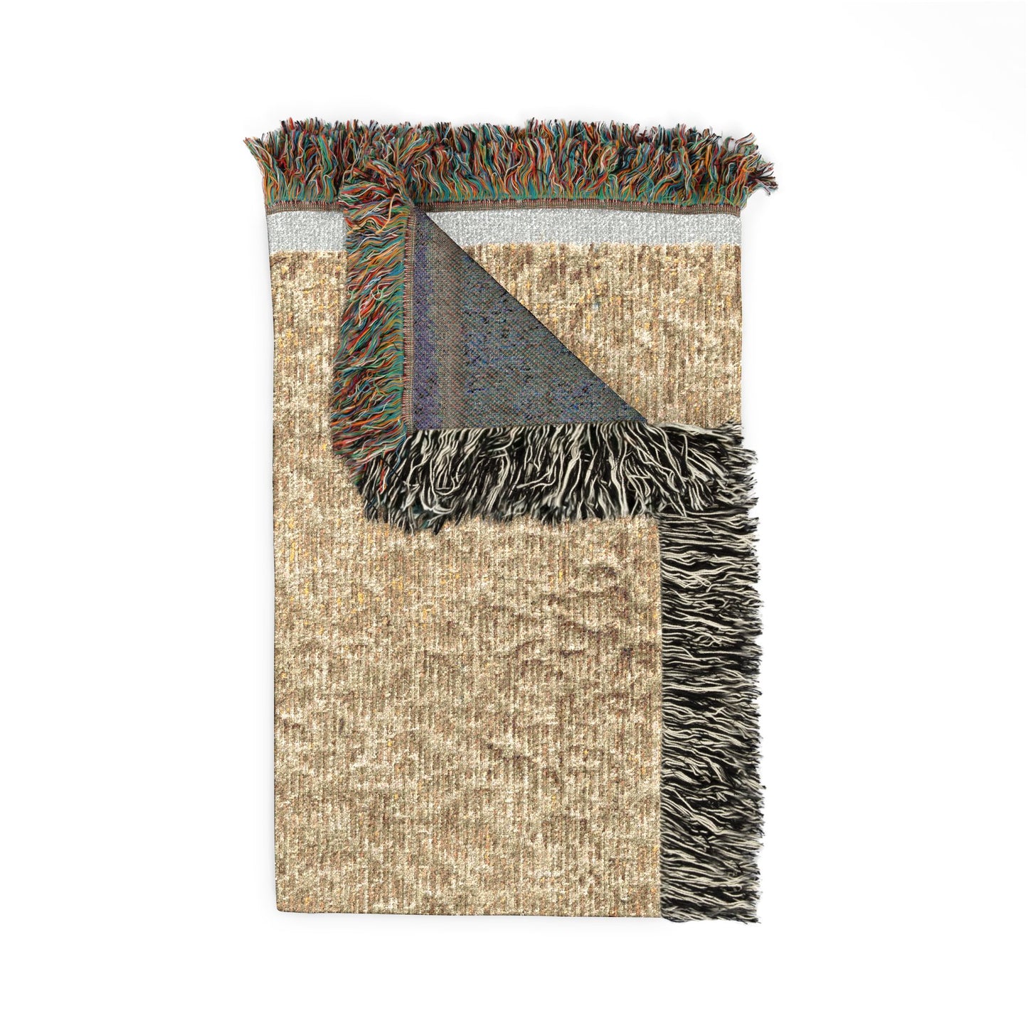 Textile with Tiny Leaves Woven Throw Blanket