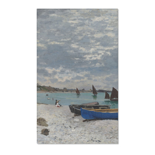 The Beach at Sainte-Adresse — Monet Area Rug