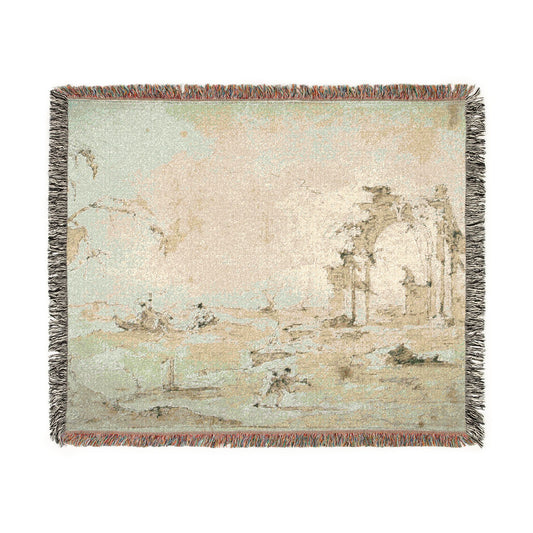 Capriccio with a Squall — Guardi Tapestry Blanket