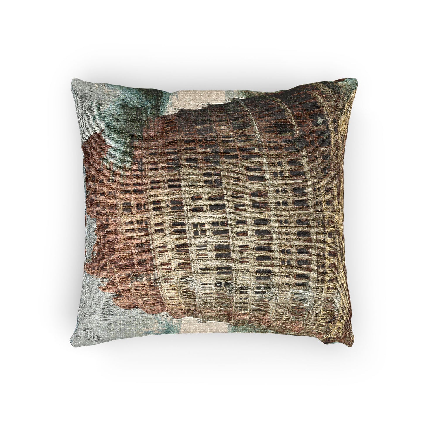 Pieter Bruegel the Elder - The Tower of Babel (Rotterdam) - Google Art Project - edited | Woven Pillow