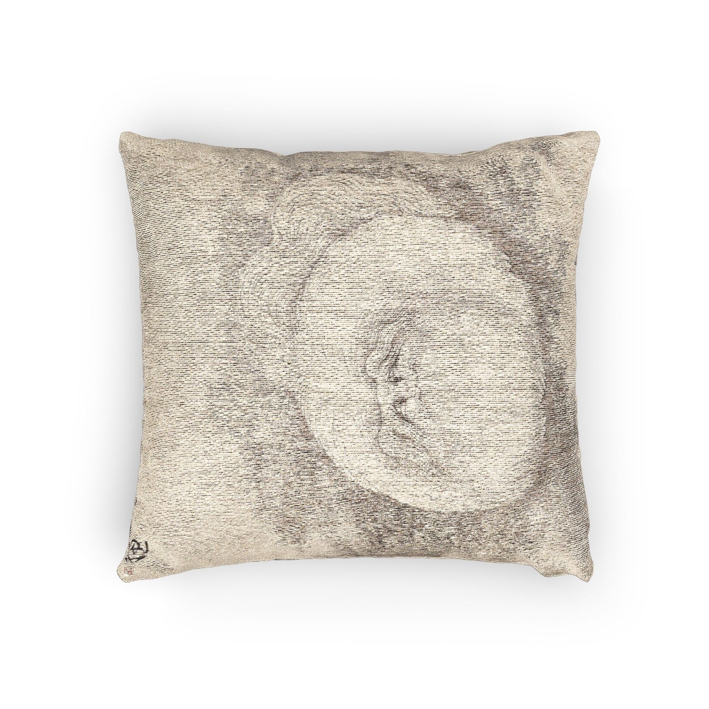 Cat and Butterfly Woven Pillow