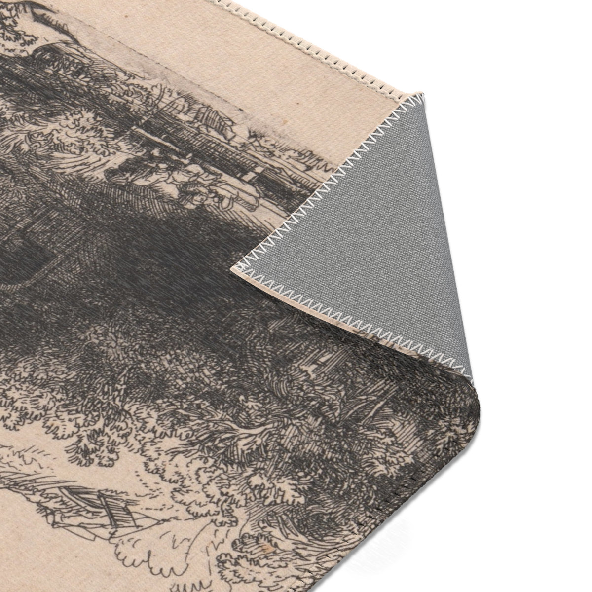 Landscape with Cottages and a Hay Barn — Rembrandt Area Rug