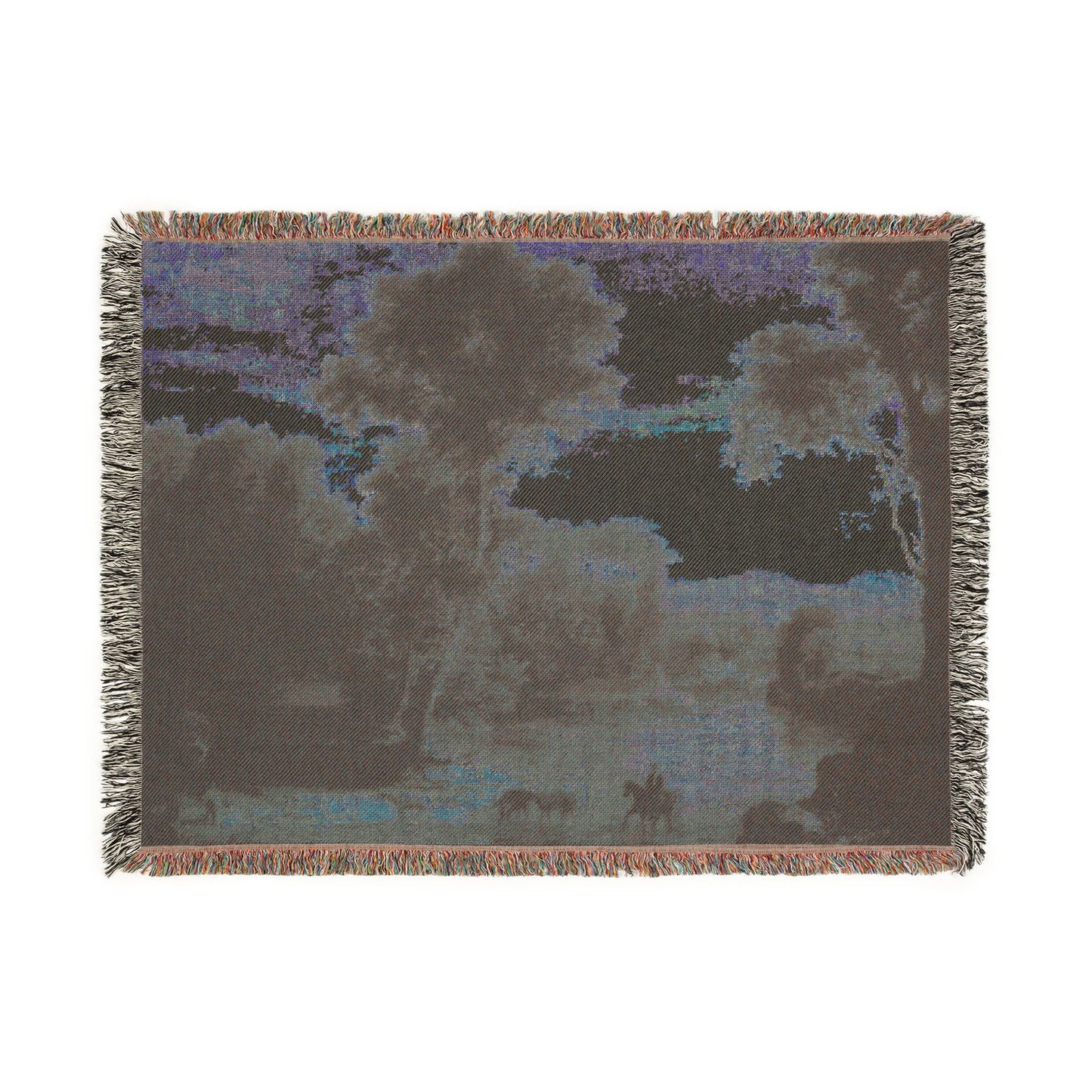 George Inness - Crossing the Ford | Woven Tapestry Blanket