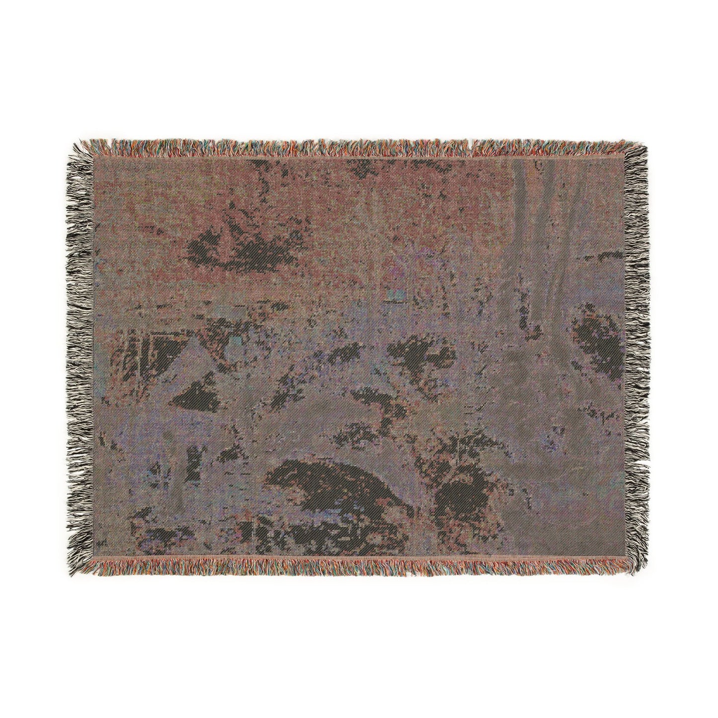 Camille Pissarro - Rabbit Warren at Pontoise, Snow | Woven Tapestry Blanket