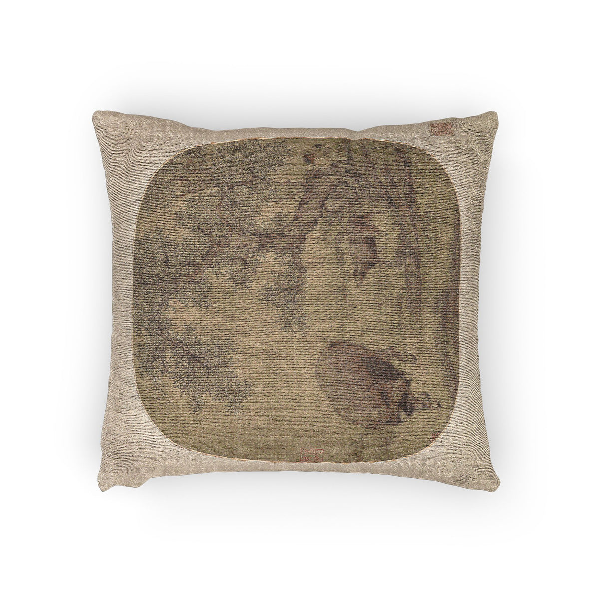 Man Buffalo and Calf Pillow