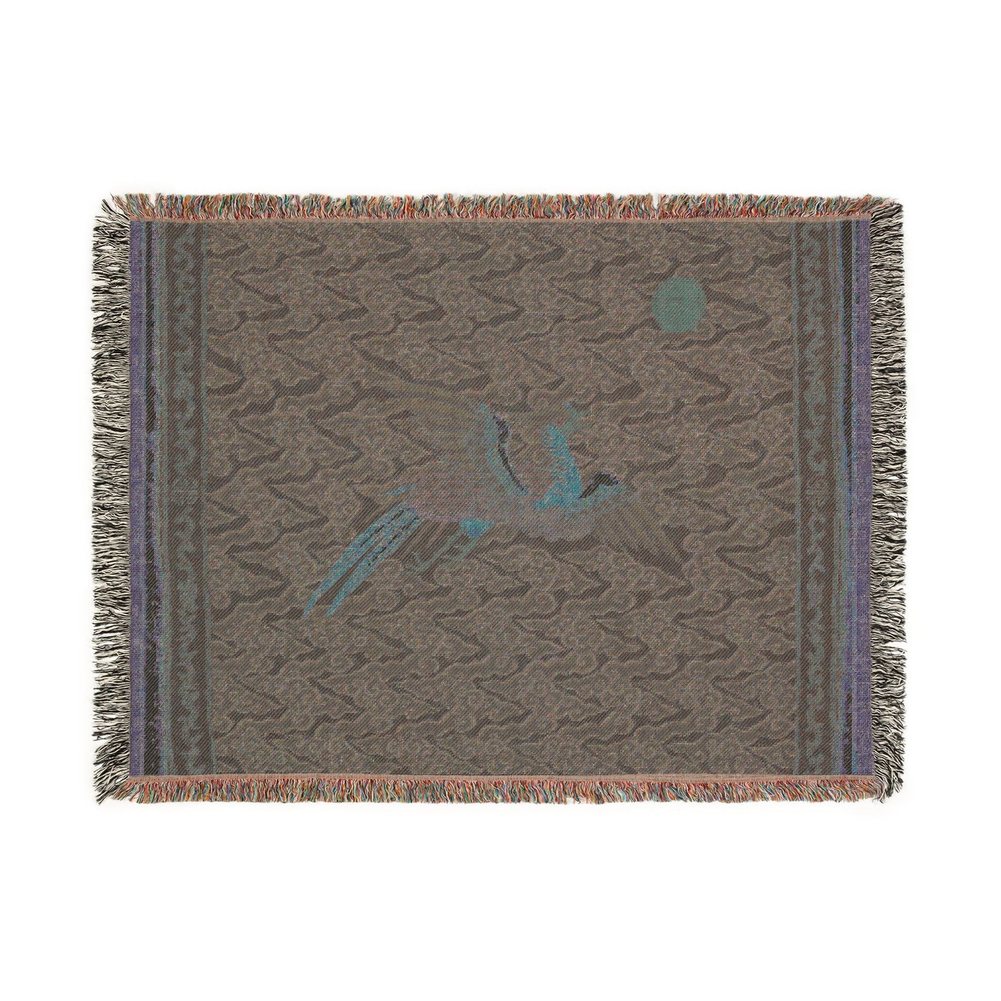 140_rank-badge-with-pheasant | Woven Tapestry Blanket