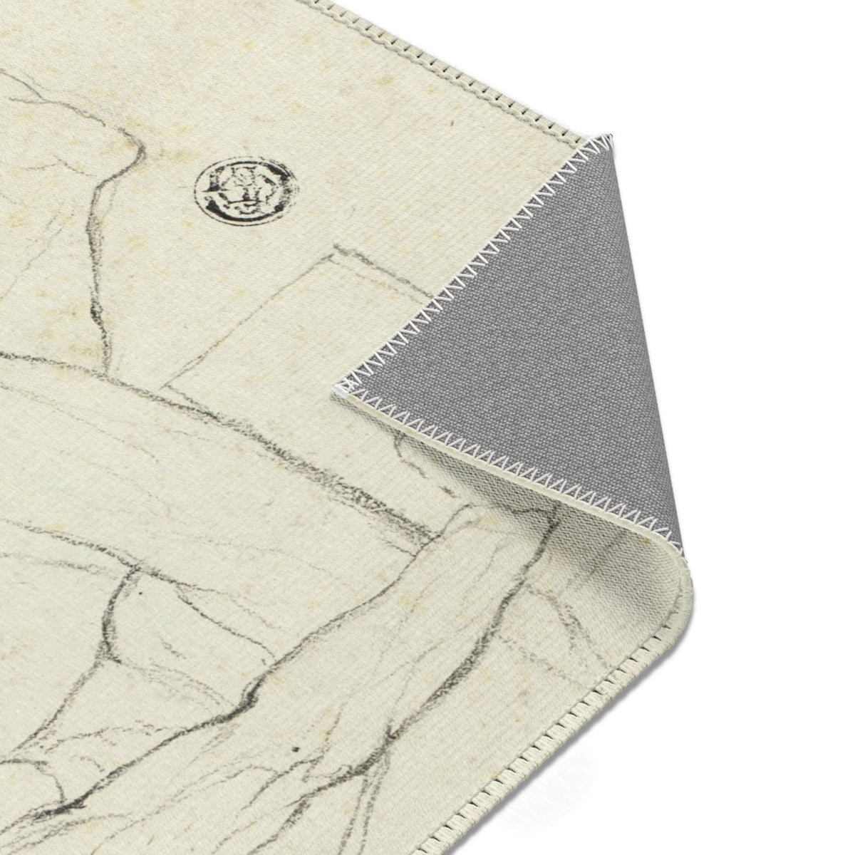 Seated Male Nude (style of David) Area Rug
