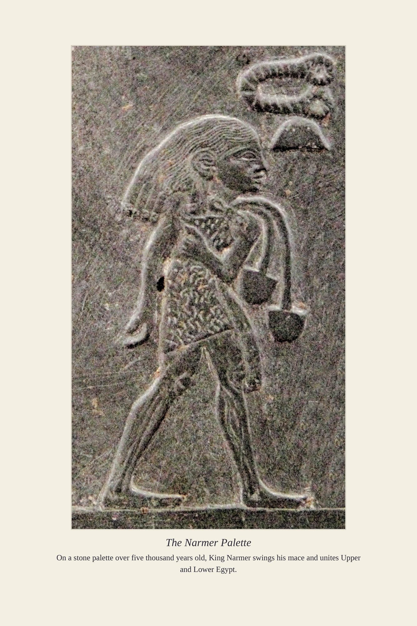 The Narmer Palette — antique art print