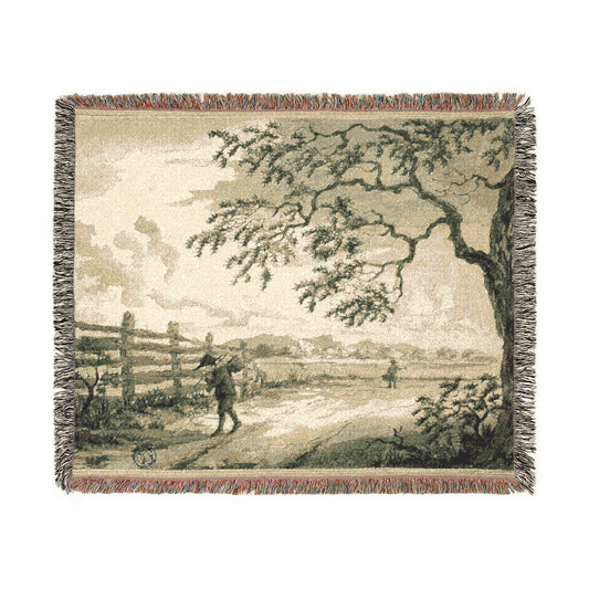 Figures with Baskets (style of Ruisdael) Tapestry Blanket