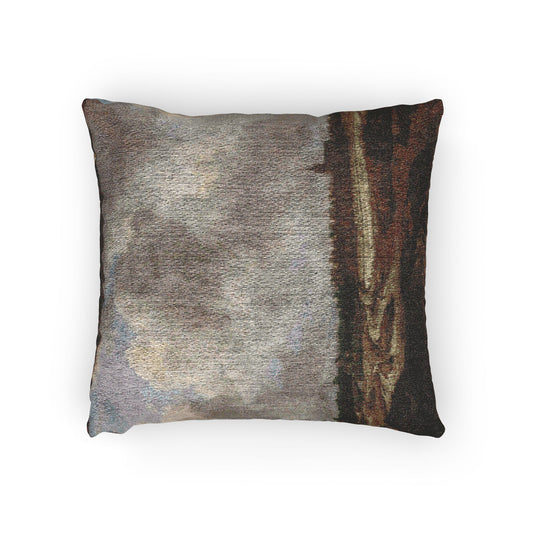 A Wooded Village behind the Dunes — Jacob van Ruisdael Woven Pillow