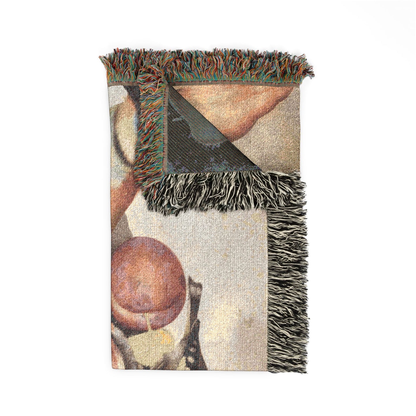 Still Life with Birds and Fruit Woven Throw Blanket