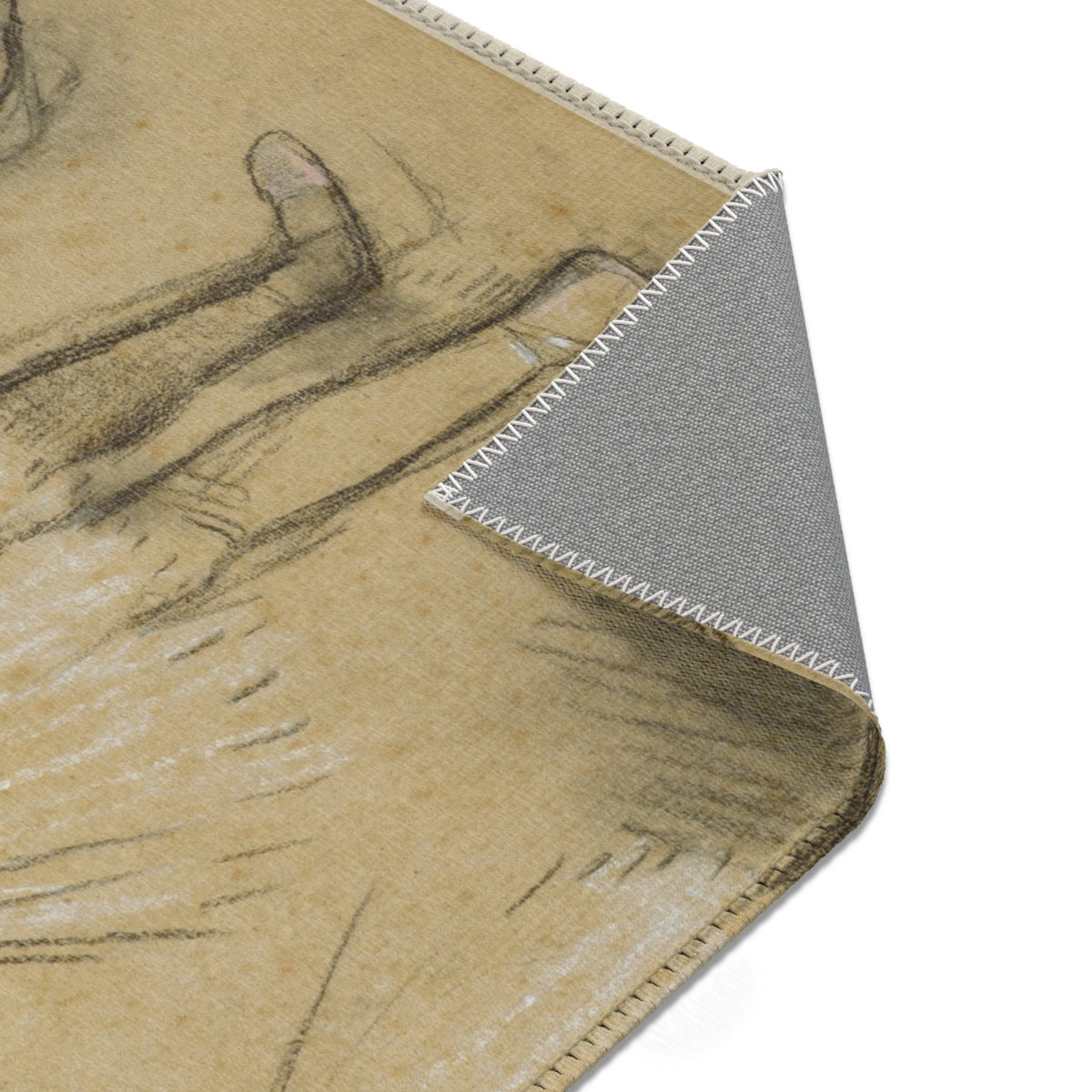 Three Studies of a Dancer — Degas Area Rug