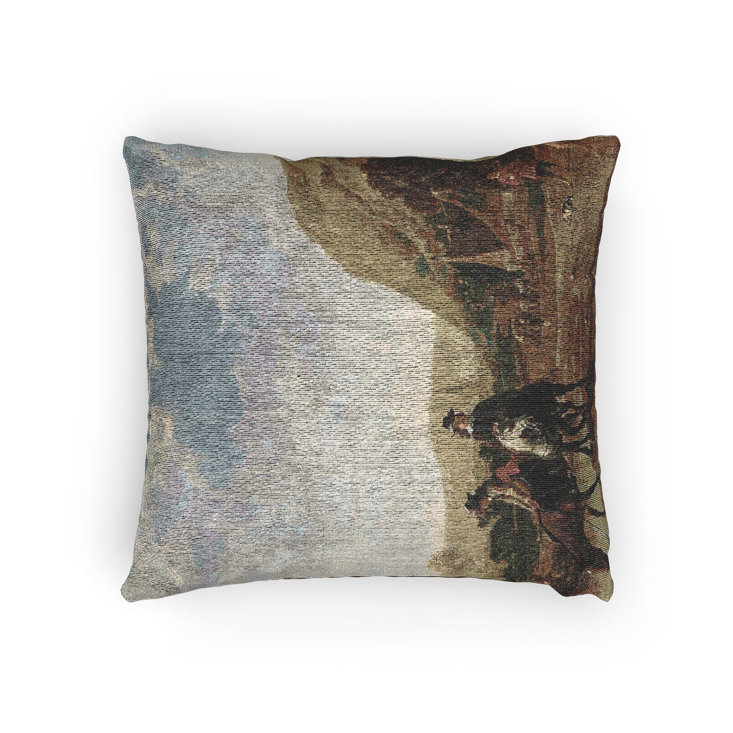 Aelbert Cuyp - Rivierlandschap met ruiters - Google Art Project | Woven Pillow