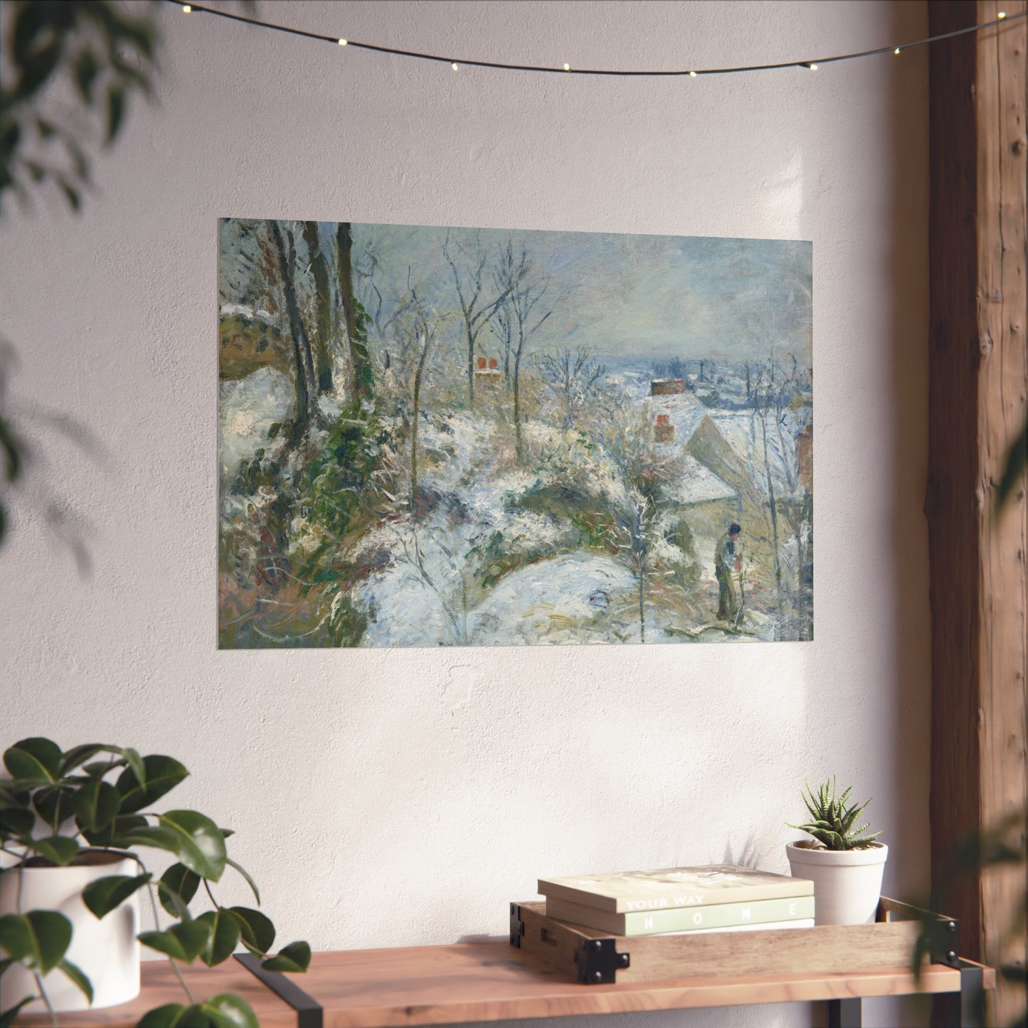 Camille Pissarro - Rabbit Warren at Pontoise, Snow | Fine Art Poster