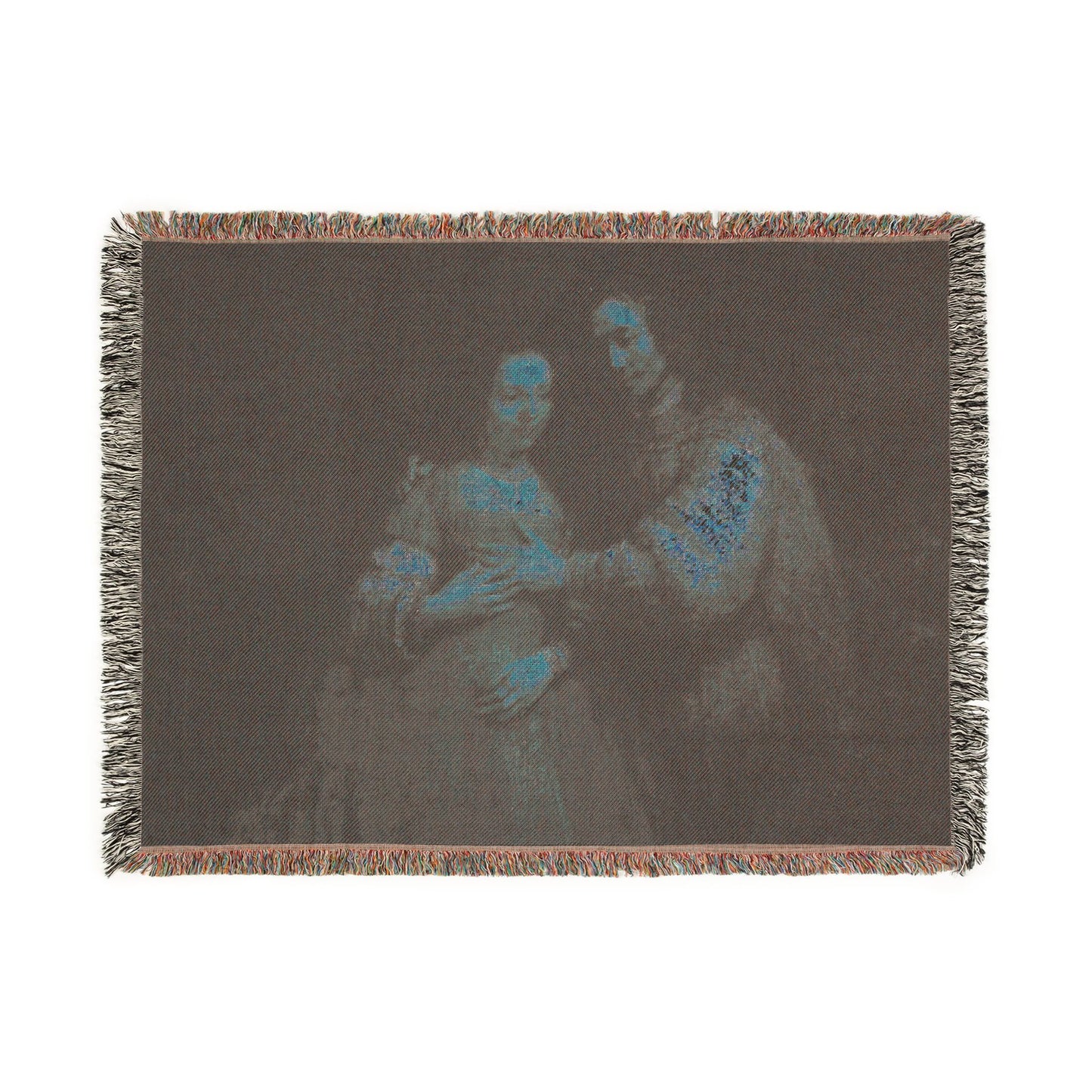 Rembrandt Harmensz. van Rijn - Portret van een paar als oudtestamentische figuren, genaamd 'Het Joodse bruidje' - Google | Woven Tapestry Blanket