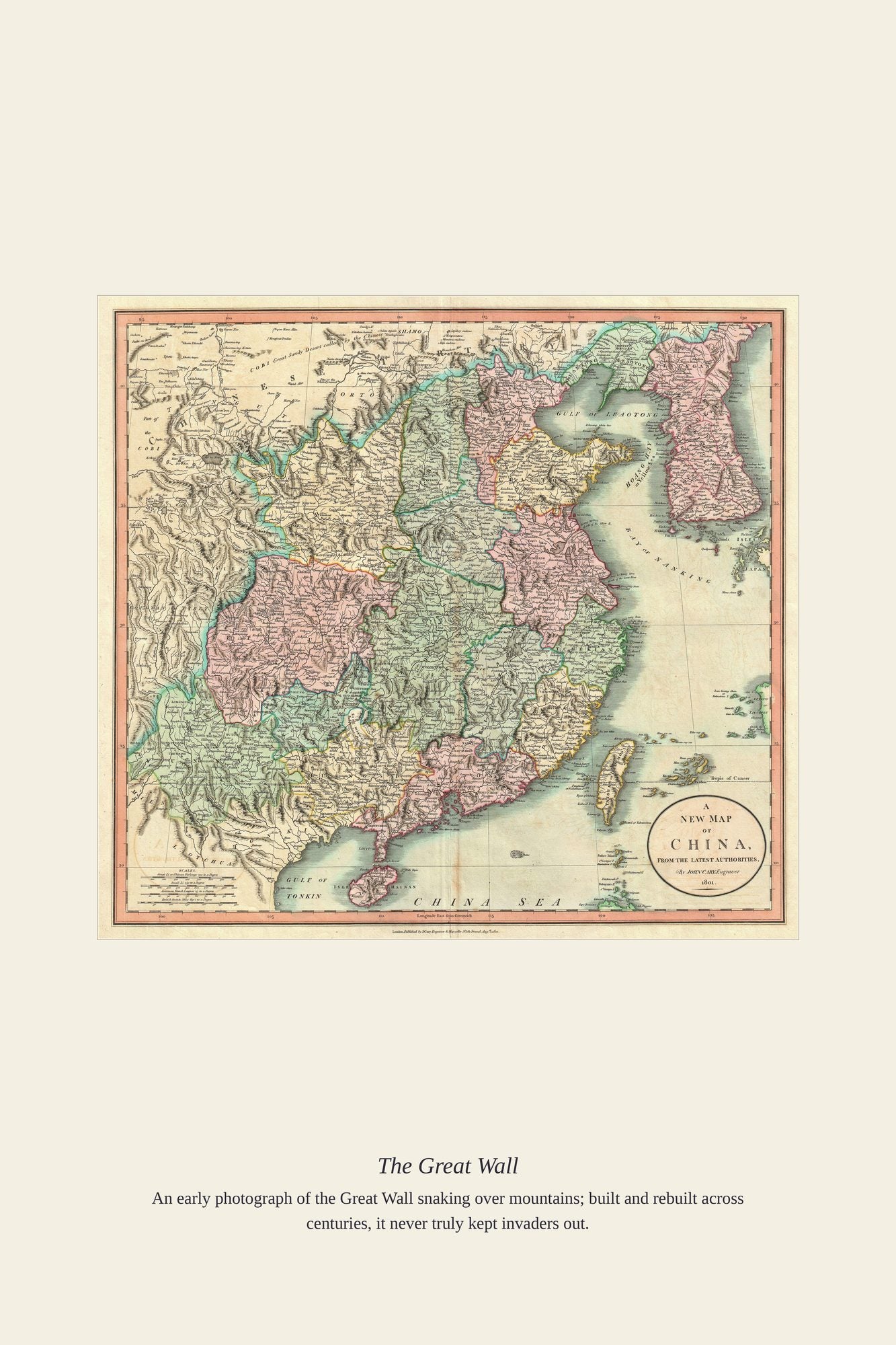 The Great Wall — antique art print