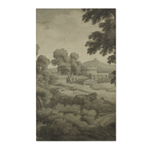 Italianate Landscape (school of Poussin) Area Rug