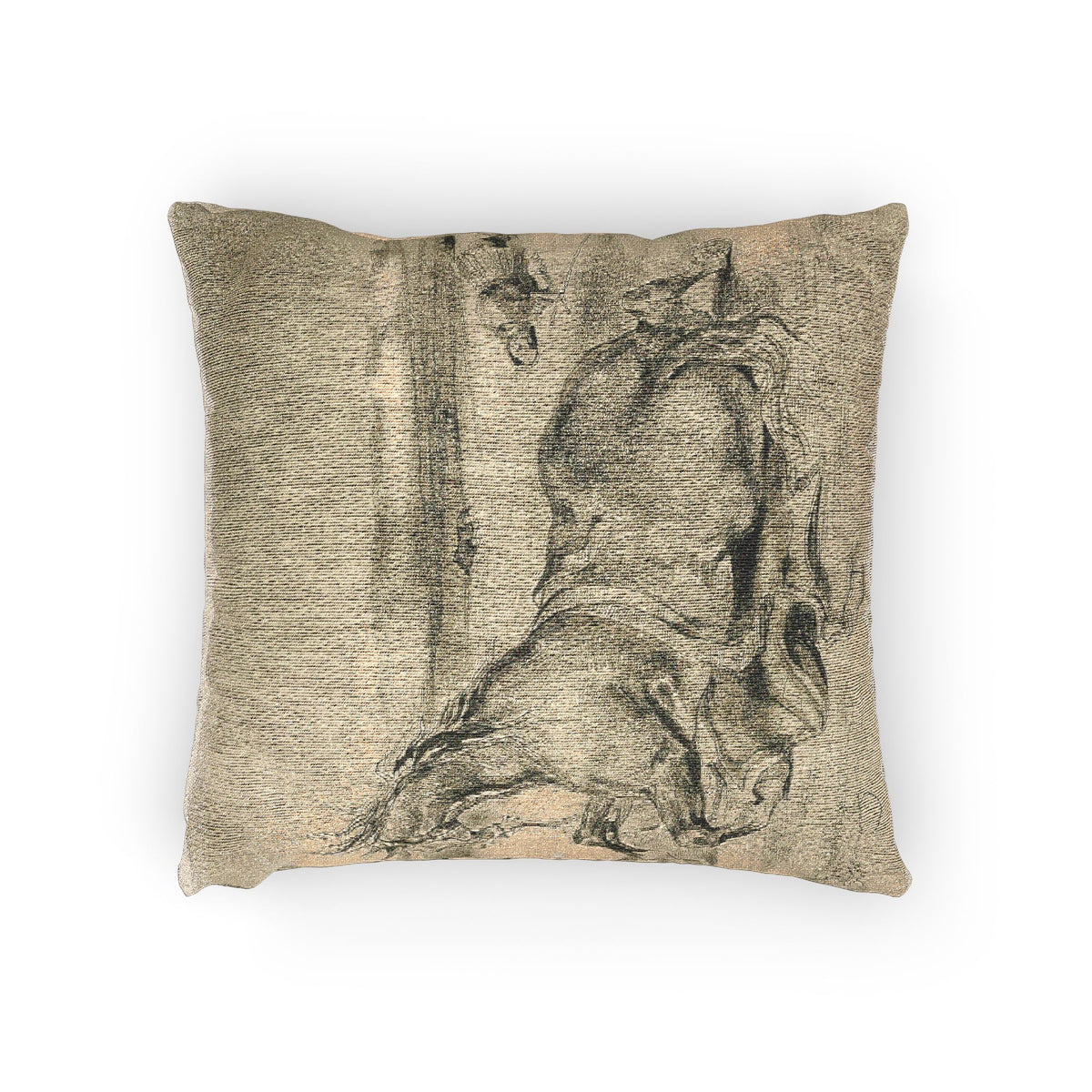 Fallen Horse and Dead Knight — Delacroix Pillow