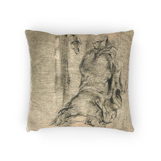 Fallen Horse and Dead Knight — Delacroix Pillow