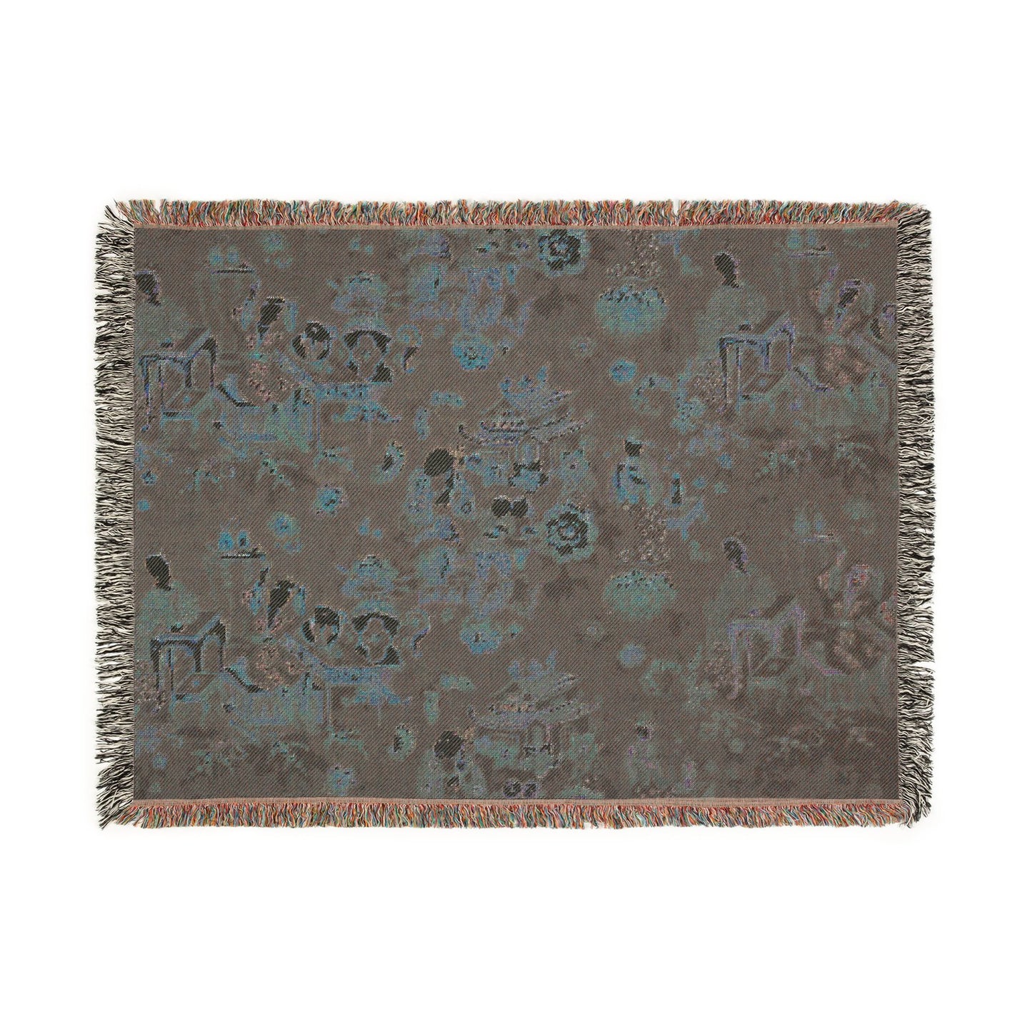 002_a-chinese-tea-party-furnishing-fabric | Woven Tapestry Blanket