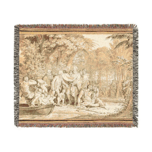 The Arrival of Jean-Jacques Rousseau — Moreau Tapestry Blanket