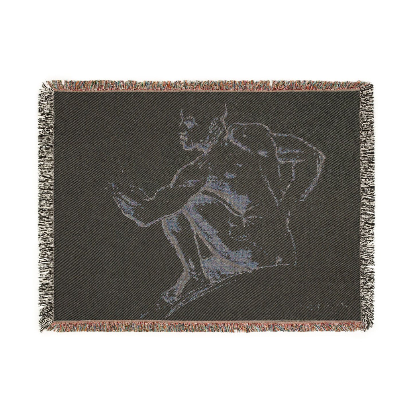 John Singer Sargent - Seated Male Nude | Woven Tapestry Blanket