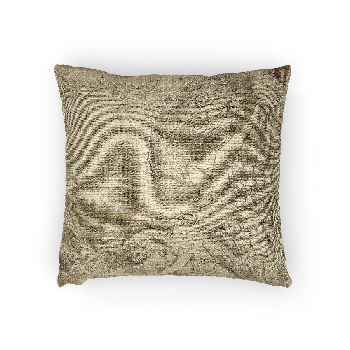 Figures, Chariot and Dog — Poussin Pillow