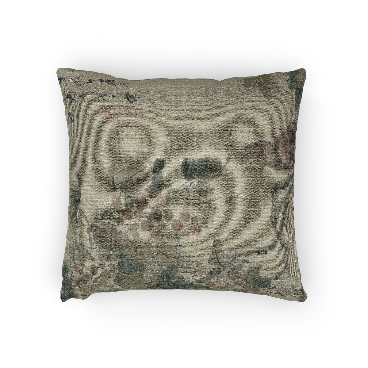 Squirrel and Grapes Pillow