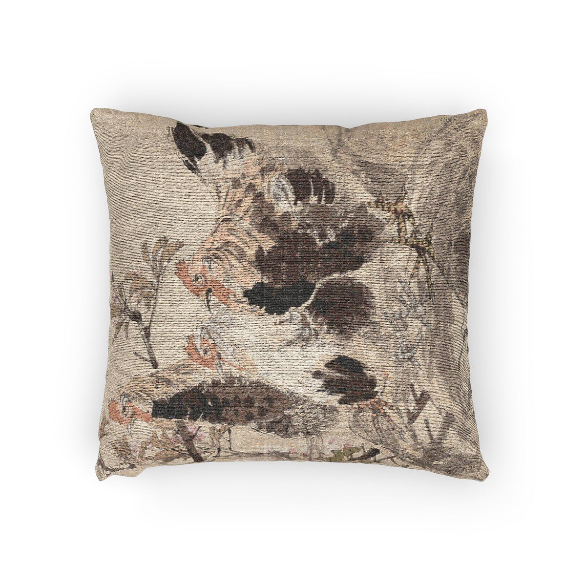 Roosters and Blossoming Apricots Pillow