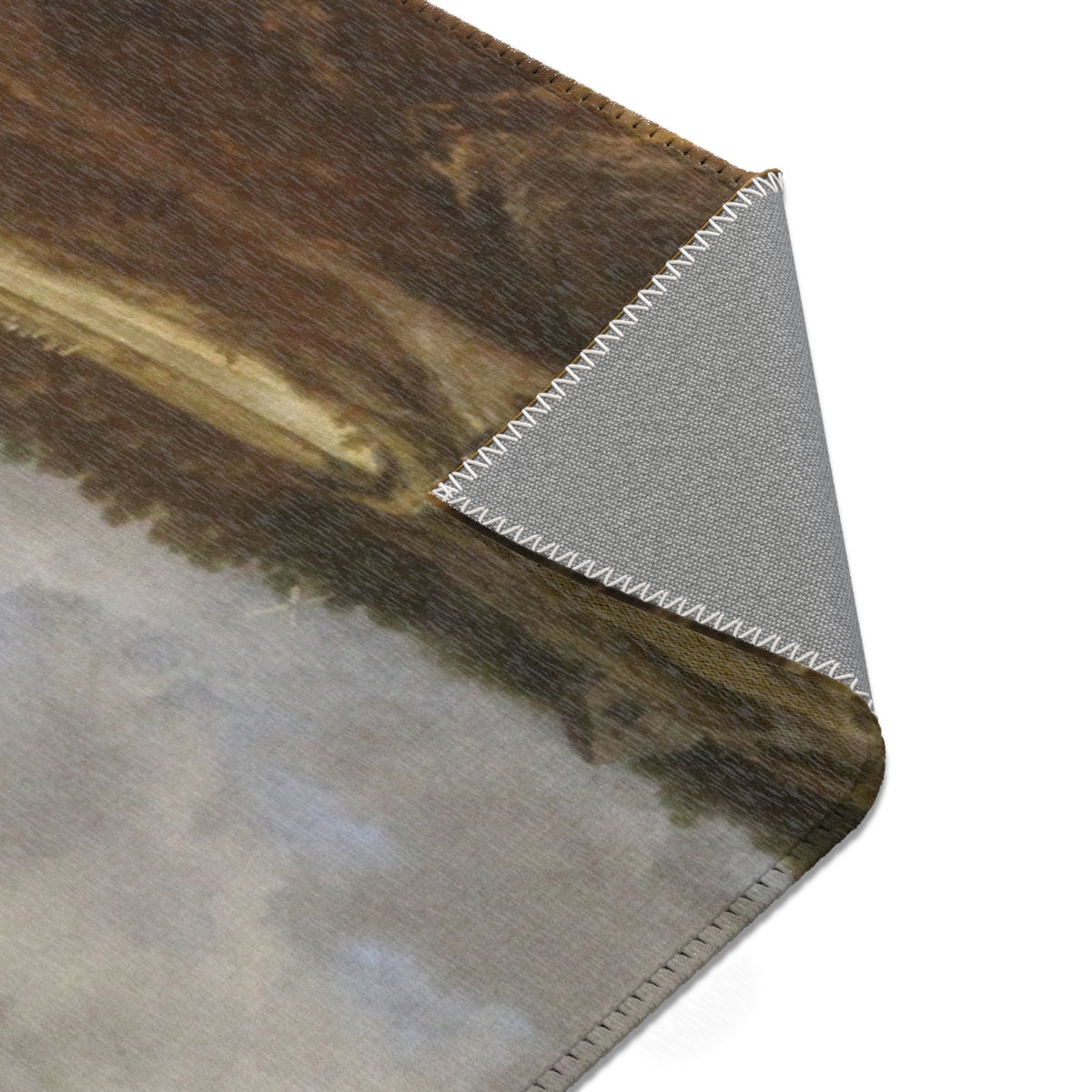 A Wooded Village behind Dunes — Ruisdael Area Rug