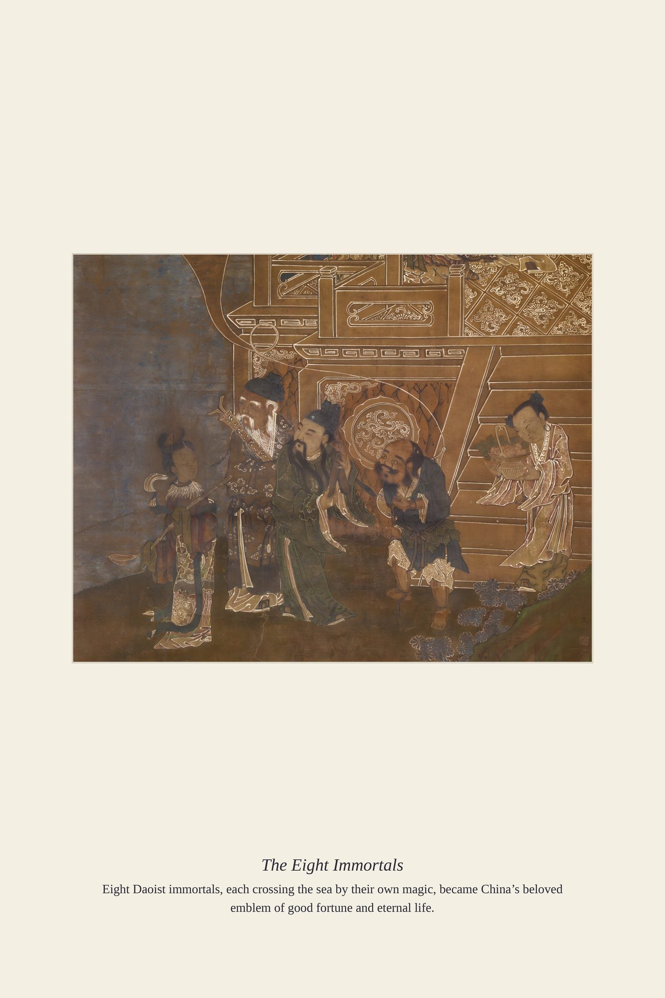 The Eight Immortals — antique art print