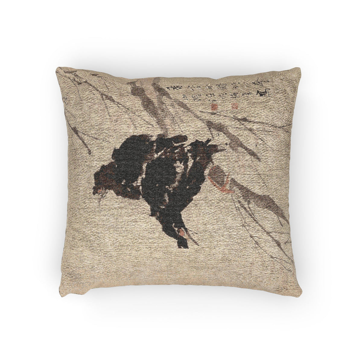 Mynah and Lotus Pillow