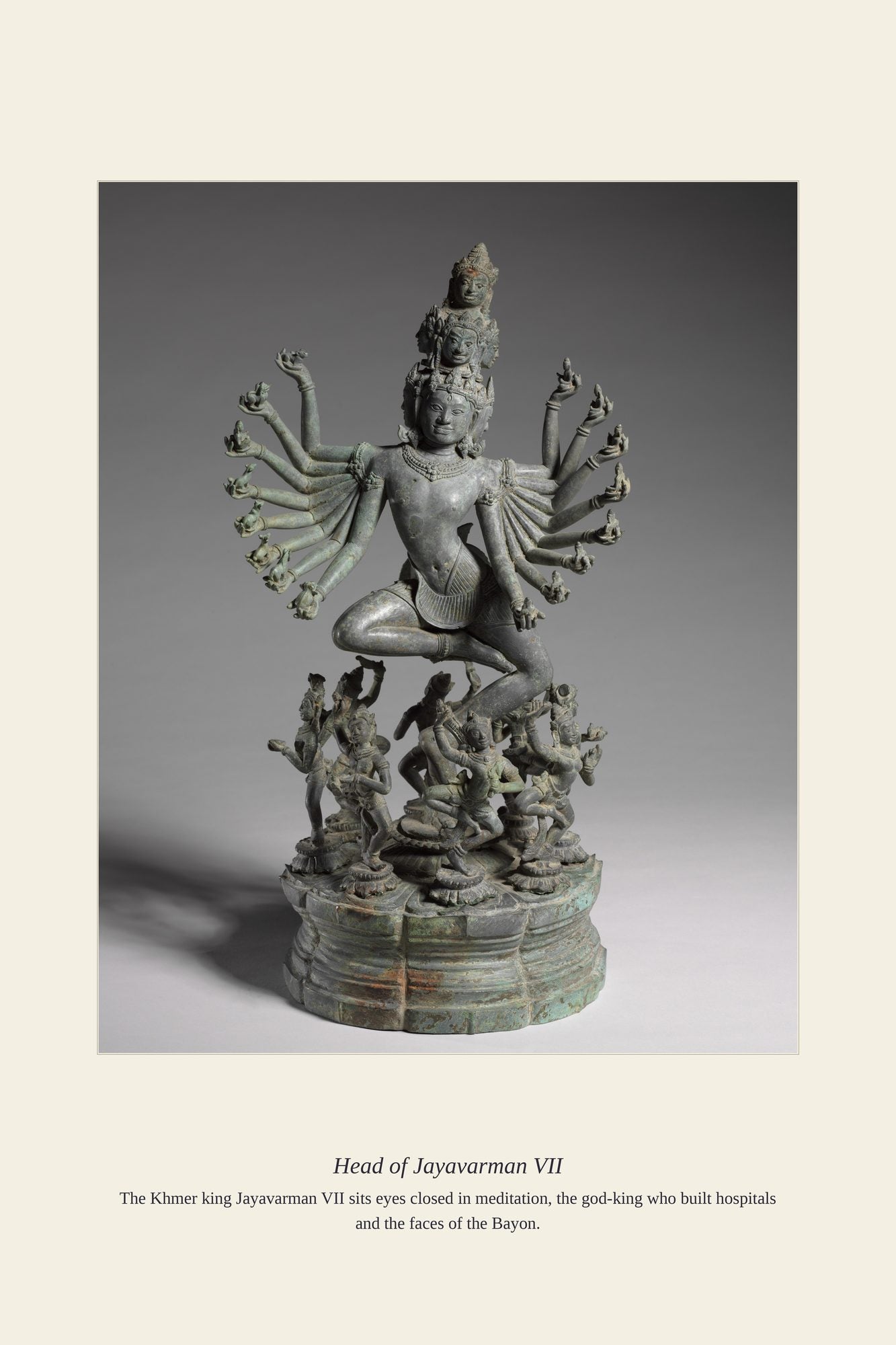 Head of Jayavarman VII — antique art print