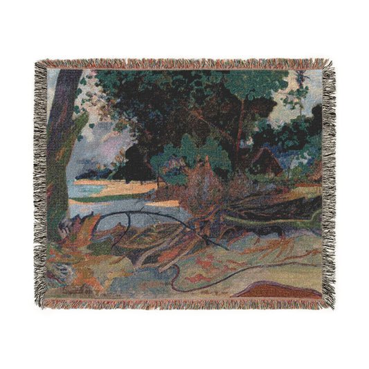 The Hibiscus Tree — Gauguin Tapestry Blanket