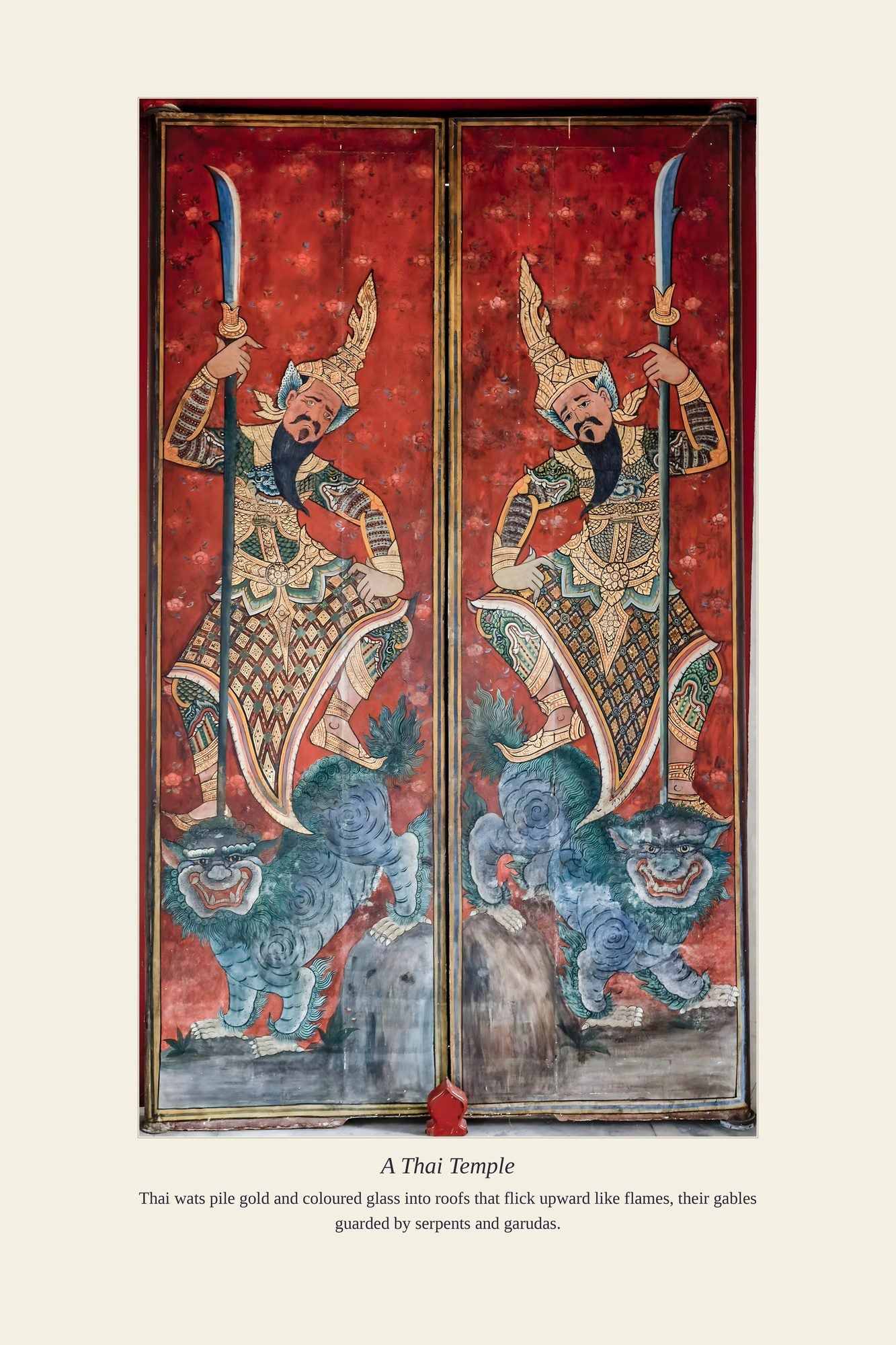 A Thai Temple — antique art print
