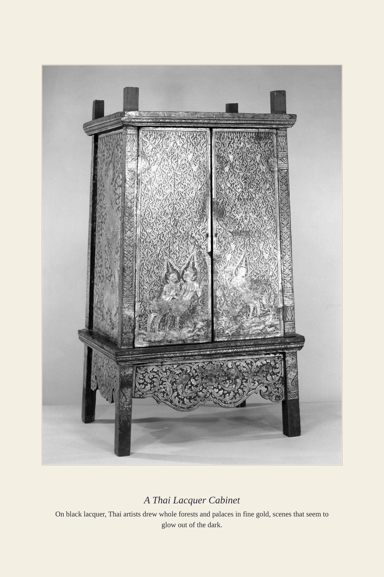 A Thai Lacquer Cabinet — antique art print